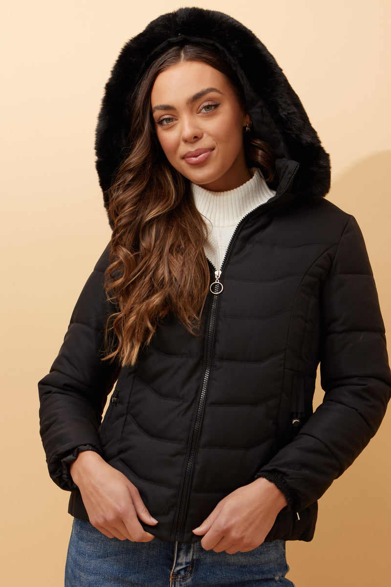 HUA FAUX FUR PUFFER JACKET – Carla Milani