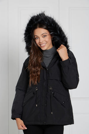 HOODED QUILTED PUFFER COAT