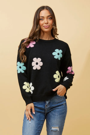 ASTER FLORAL KNIT JUMPER