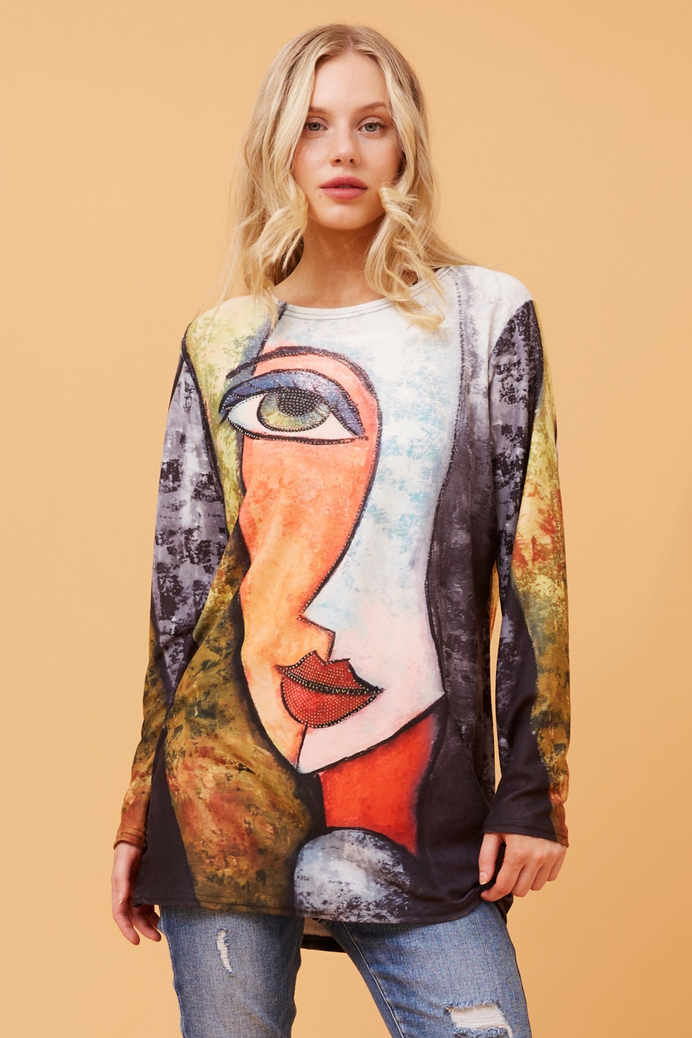 BEAU GRAPHIC PRINT TOP