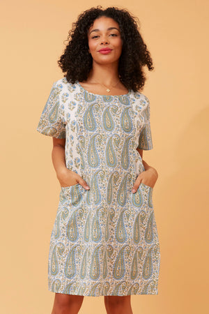 BELITA PAISLEY PRINT DRESS