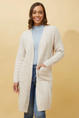 BODIE RIBBED KNIT CARDIGAN