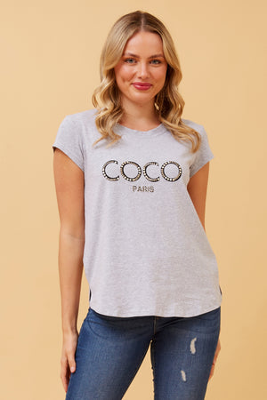 COCO EMBELLISHED GRAPHIC TEE
