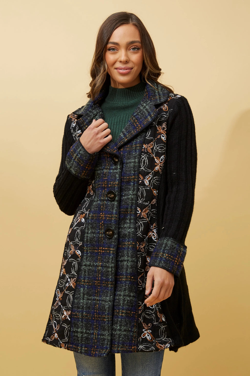 DARLA PATCHWORK EMBROIDERED JACKET