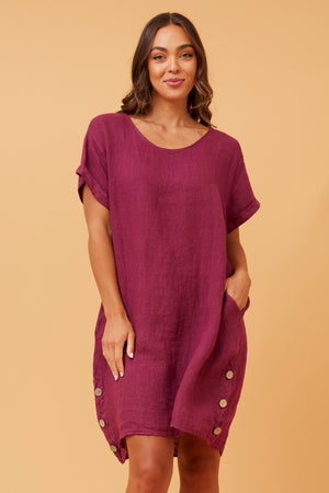 DONATELLA LINEN SHORT DRESS