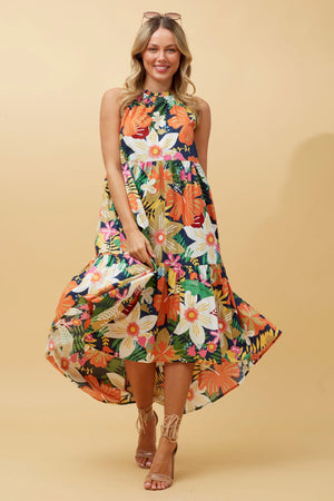 DREW FLORAL TRAPEZE DRESS