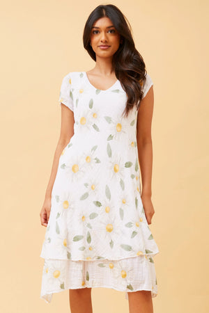 ELECTRA DOUBLE LAYER FLORAL DRESS