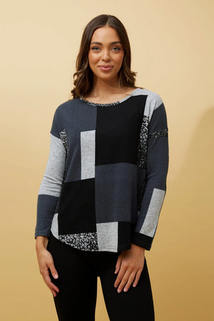 EVA PATCHWORK PRINT TOP
