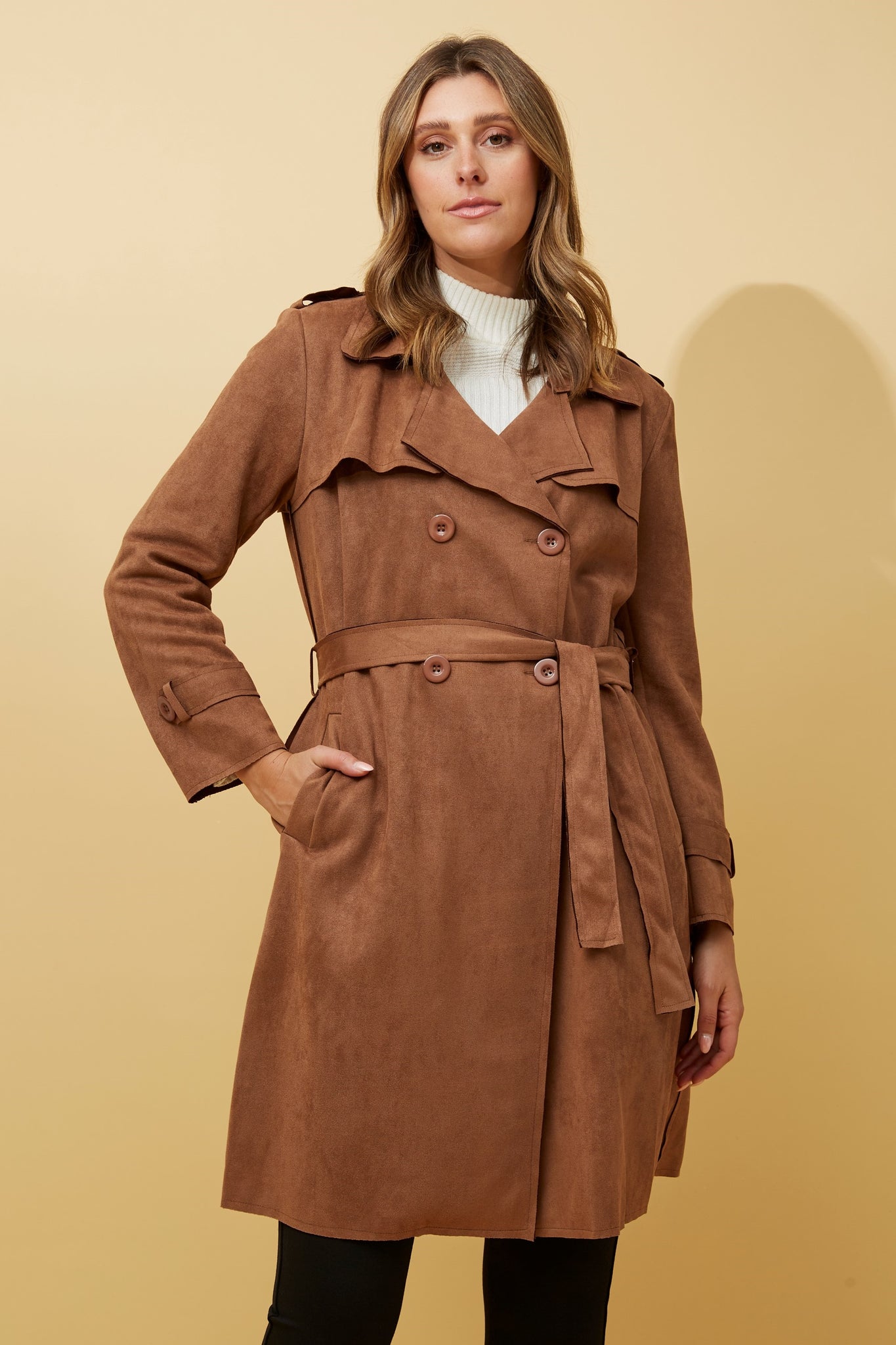 JAGUAR SOLID TRENCH COAT