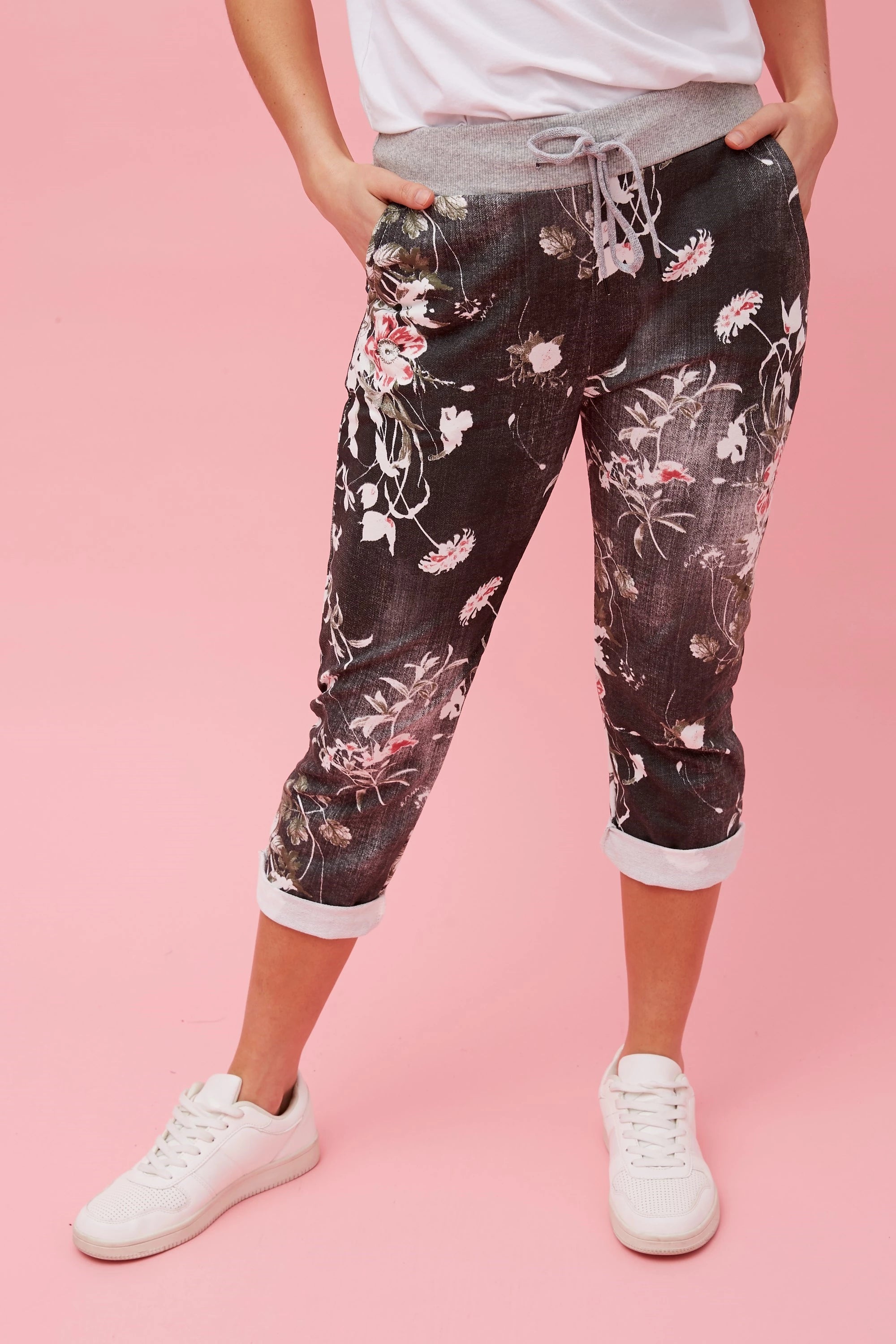 Floral jogger sales