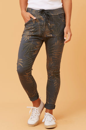 JANJA FOIL PRINT JOGGER PANTS