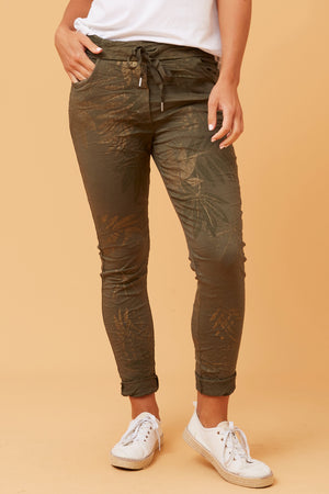 JANJA FOIL PRINT JOGGER PANTS