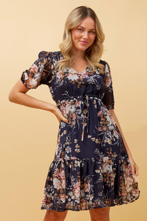 KIKI FLORAL TIERED SHORT DRESS