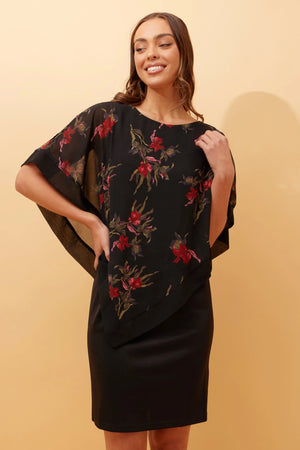 KYLIE FLORAL COLD SHOULDER DRESS