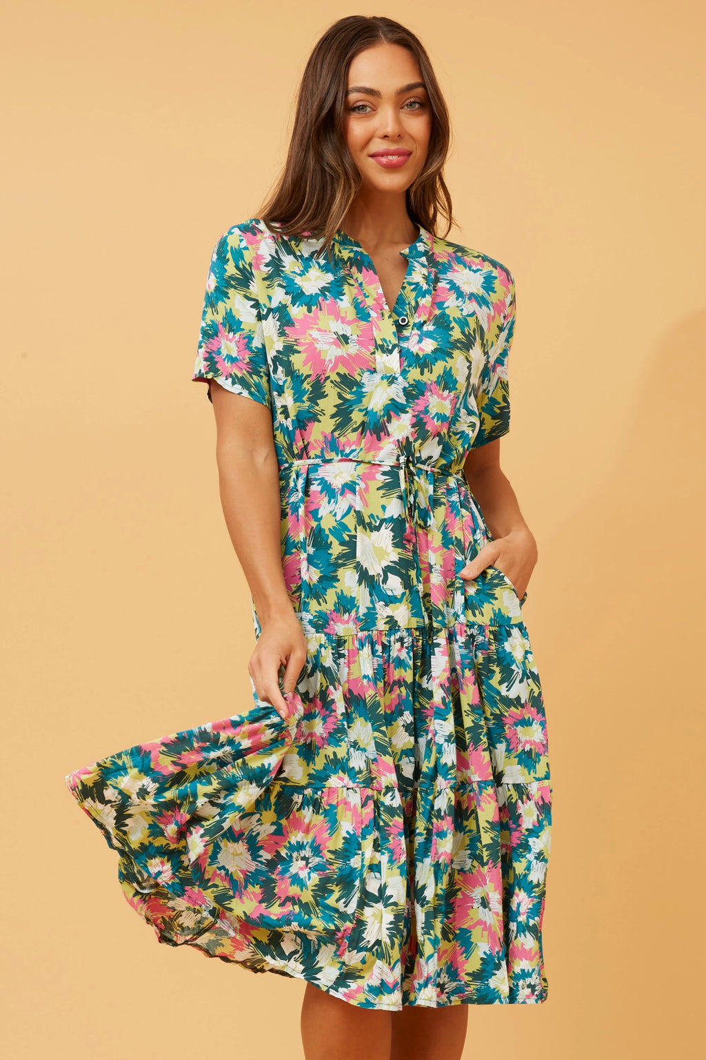 MARIELLA FLORAL MIDI DRESS