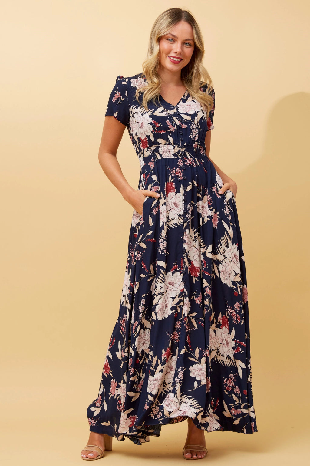 MEGAN FLORAL BOHO MAXI DRESS