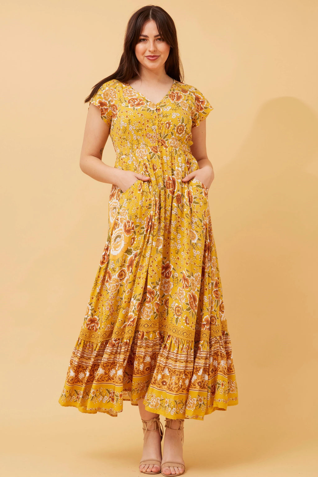 MOROCCO FLORAL BOHO MAXI DRESS