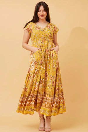 MOROCCO FLORAL BOHO MAXI DRESS