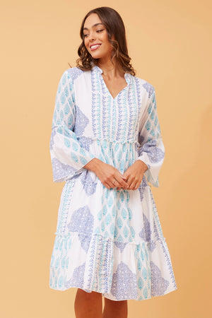 PAGET BOHO TIERED SHORT DRESS