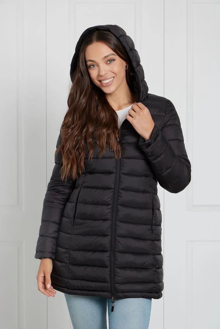 REVERSIBLE HOODED PUFFER COAT