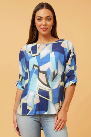 TARA ABSTRACT PRINT TOP