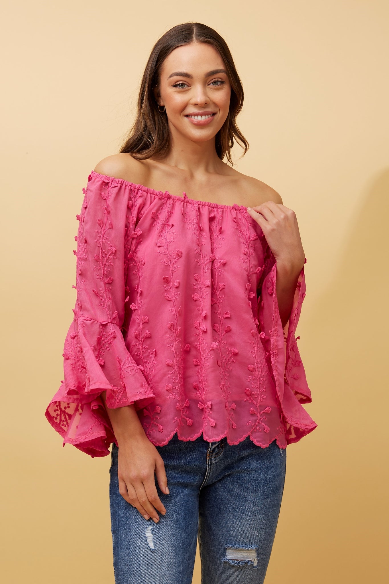 OFF THE SHOULDER LACE TOP