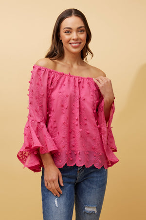 OFF THE SHOULDER LACE TOP