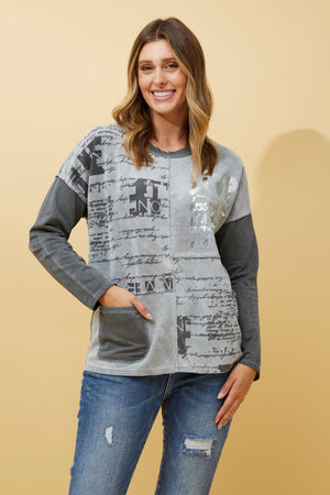 TIVOLI GRAPHIC FOIL PRINT TOP