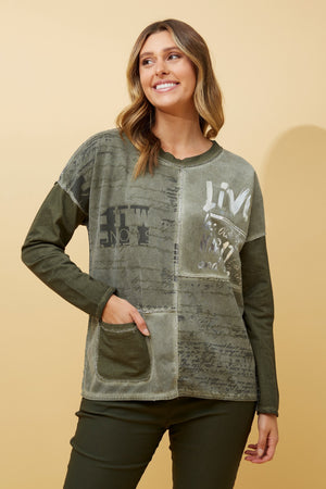 TIVOLI GRAPHIC FOIL PRINT TOP