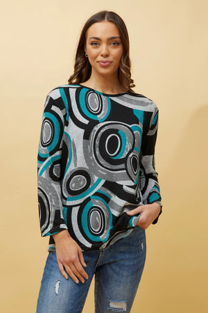 TODD ABSTRACT PRINT TOP