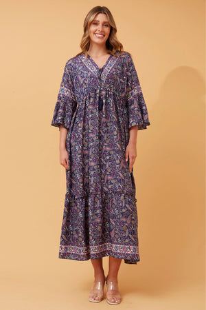 TRINA PAISLEY BOHO MAXI DRESS