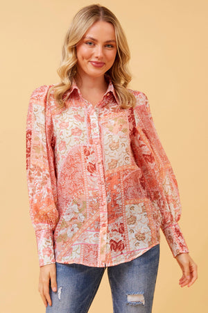 VELLE FLORAL BOHO SHIRT