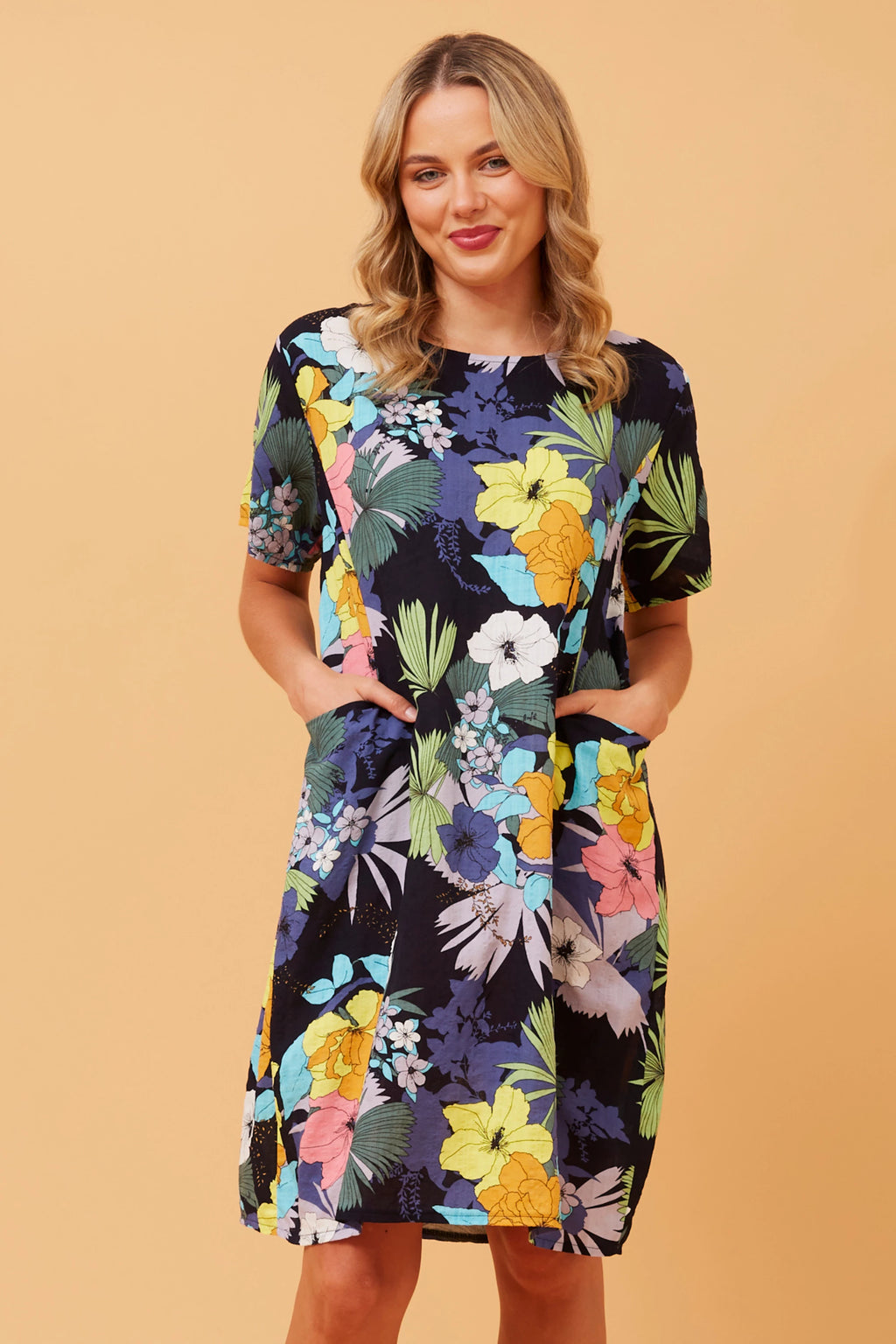 VINE FLORAL SHIFT DRESS