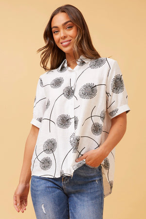 YELINA DANDELION PRINT SHIRT