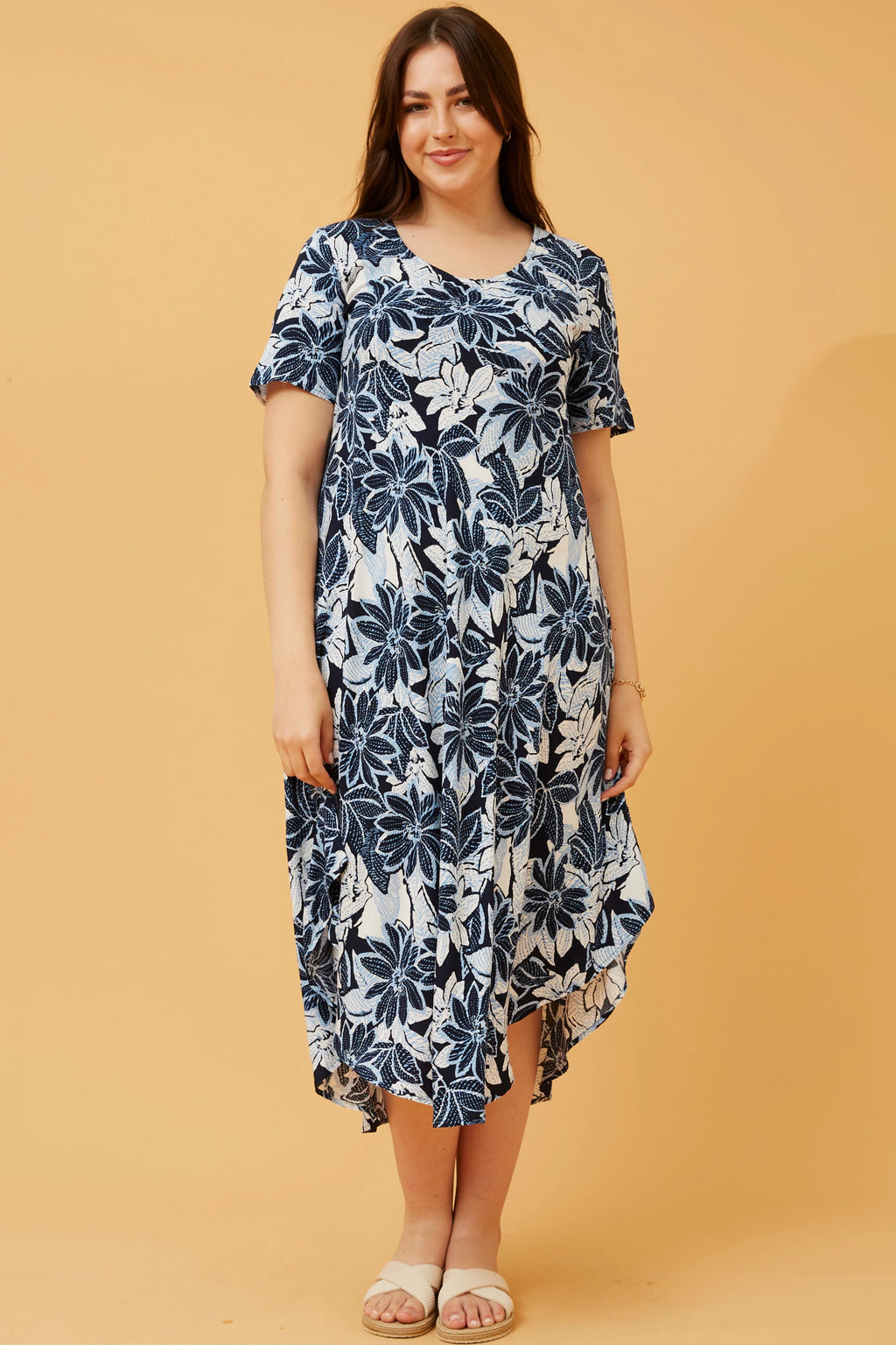 YESSICA FLORAL MIDI DRESS