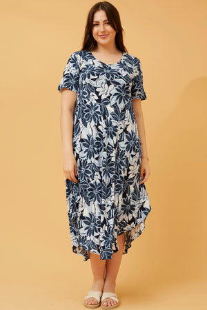 YESSICA FLORAL MIDI DRESS