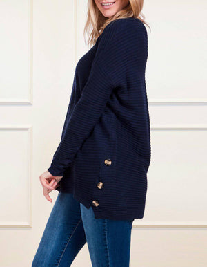 BUTTON DETAIL RIB JUMPER