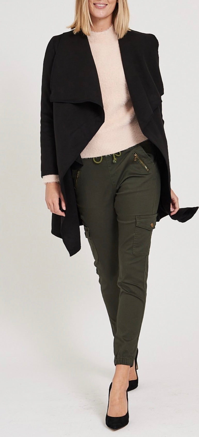 Wide Lapel Edge To Edge Coat