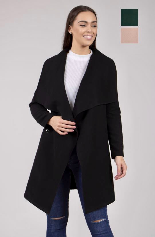 Wide Lapel Edge To Edge Coat