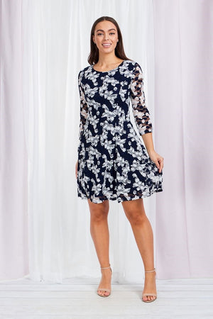 Floral Print Lace Dress