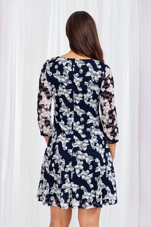 Floral Print Lace Dress