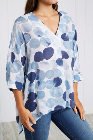 3/4TH SLEEVE OVERSIZED TOP