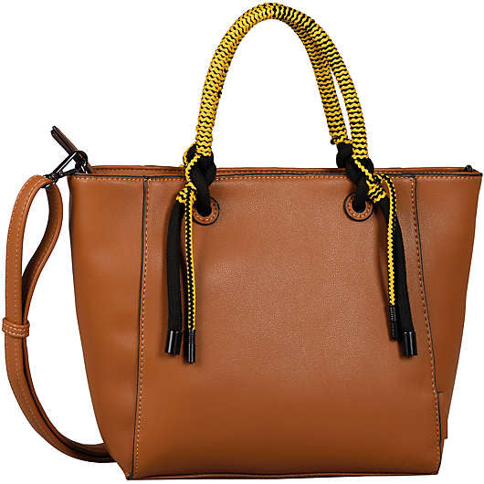 Rope Handle Leather Handbag