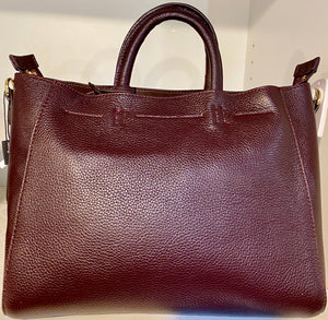 Classic Double Handle Leather Handbag