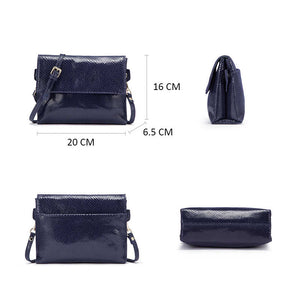 Small Leather Snake Print Clutch Bag