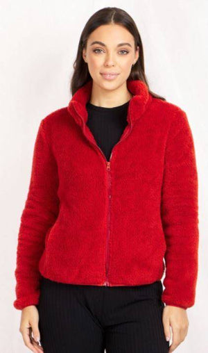 Short Fleece Zip Up Jacket