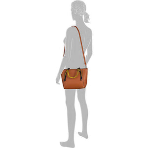 Rope Handle Leather Handbag