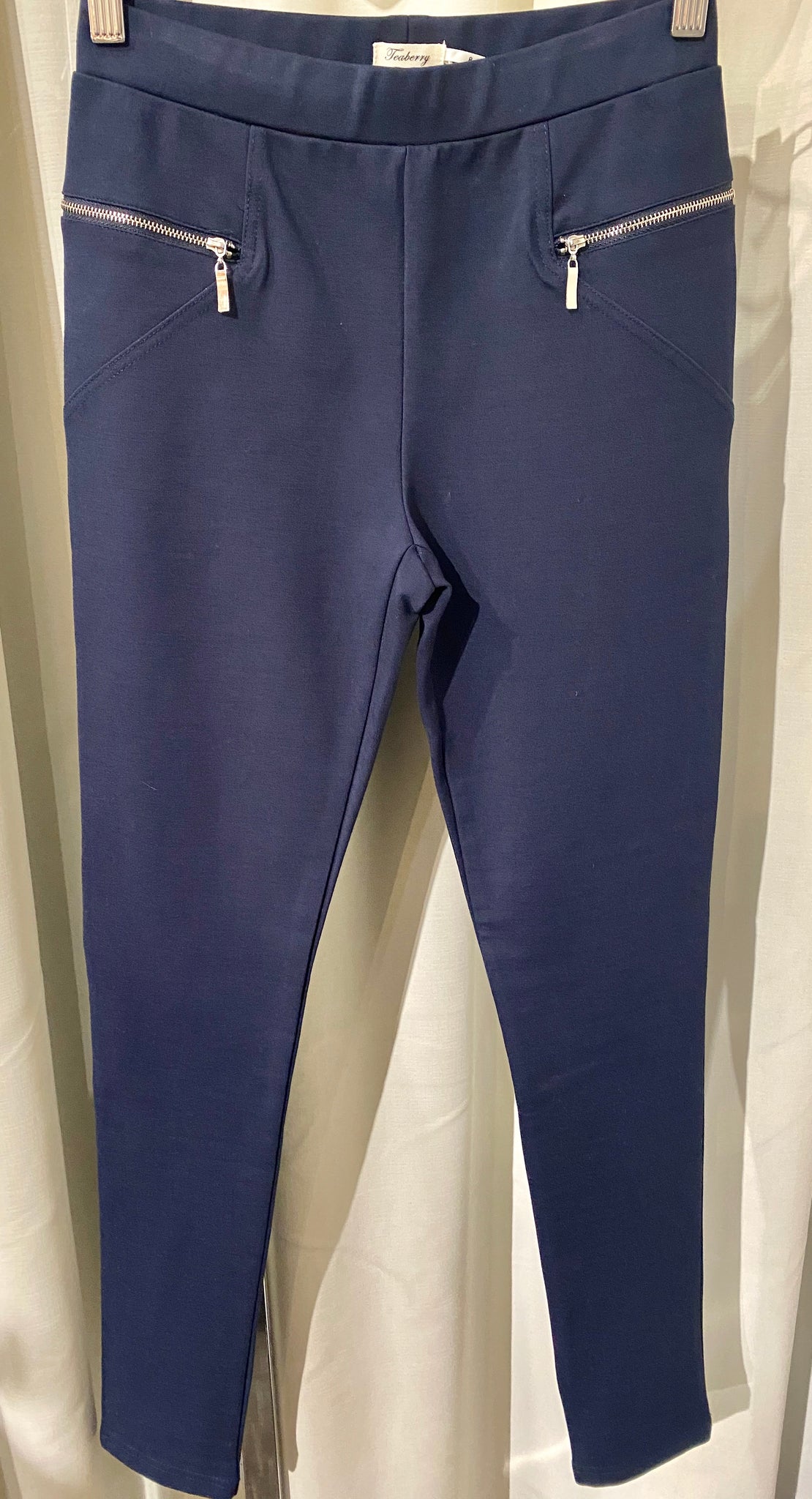 Stretch Ponti Pant With Zip Detail