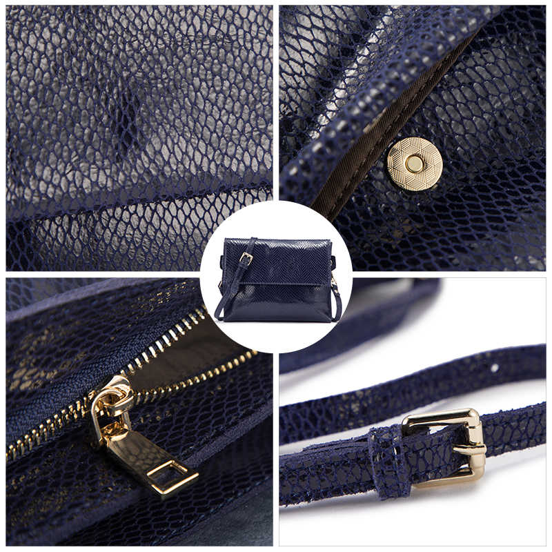 Small Leather Snake Print Clutch Bag