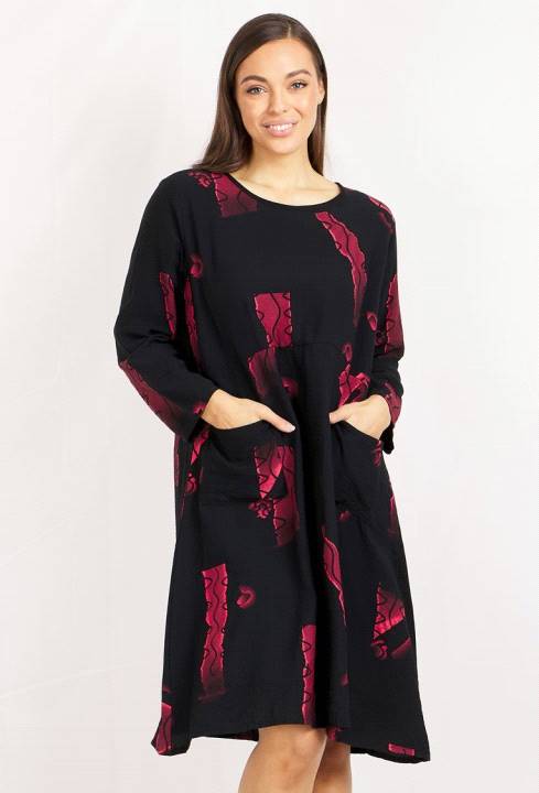 Long Sleeves Printed Dress